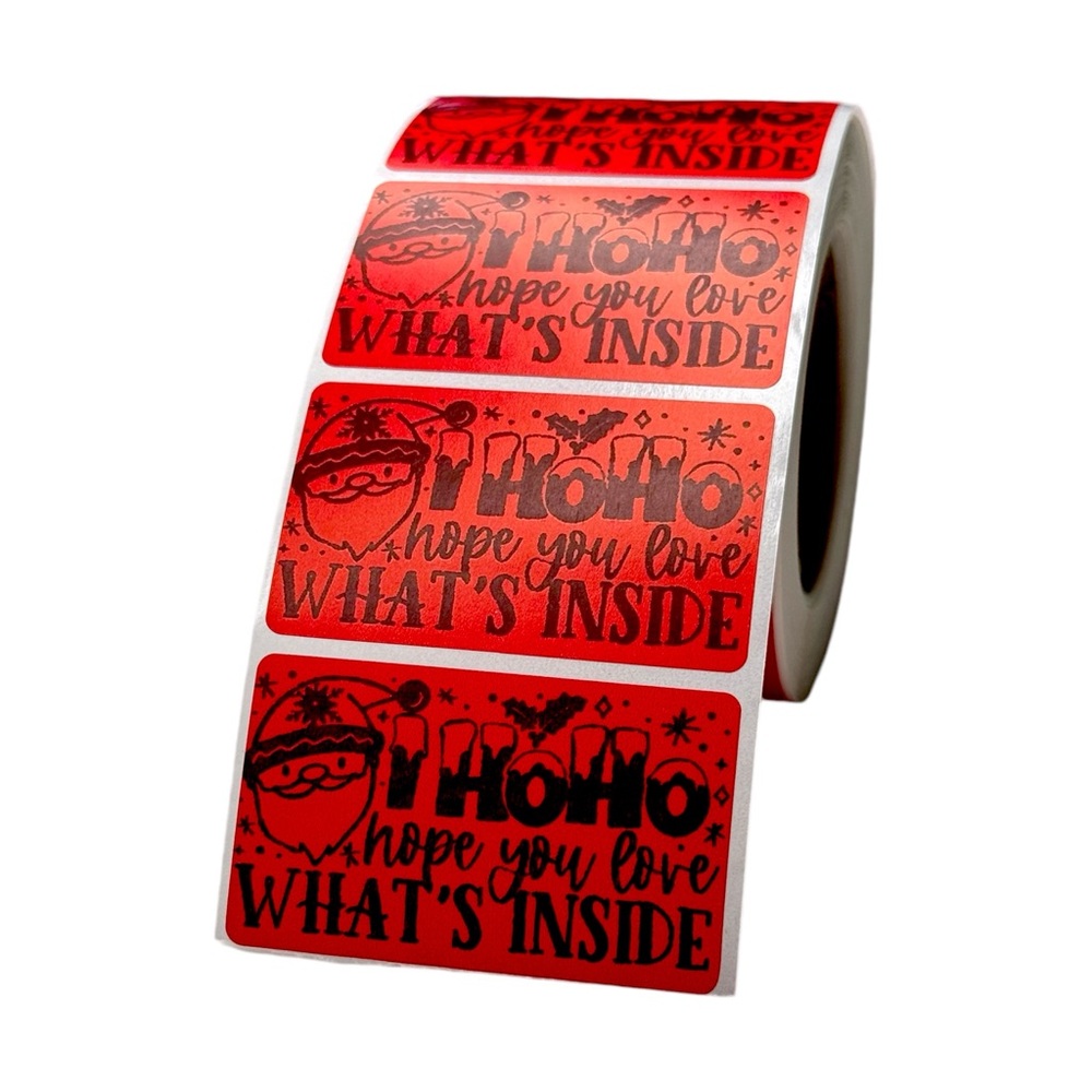 Christmas Thank you stickers | I hope you love what's inside sticker label 2" - Picture 5 of 6
